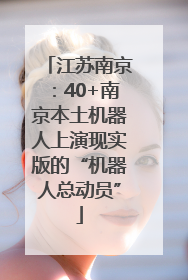 江苏南京：40+南京本土机器人上演现实版的“机器人总动员”